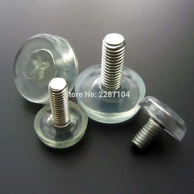 12pcs Clear Nylon Furniture Table Sofa Cabinet Adjule Balance 12pcs Clear Nylon Furniture Table Sofa Cabinet Adjule Balance Leg Feet Glide Slide Leveler Base M8x12