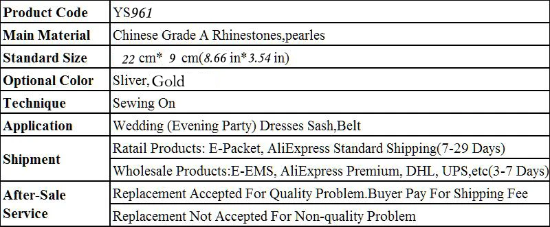YANSTAR (1 штука) опалами свадебные Sash Hand Шитье с бусинами аппликация со стразами гладить на для ремня Свадебные платья YS961