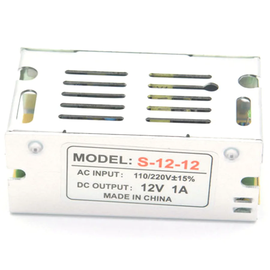 DC 12 V блок питания Переключение преобразования 1A W СВЕТОДИОДНЫЙ Драйвер