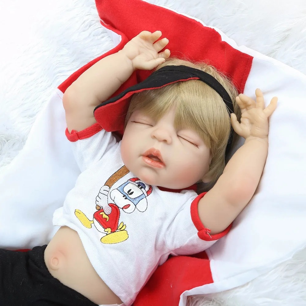 22 &quotдевочка мальчик Кукла reborn полное тело силиконовый винил Младенцы блонд