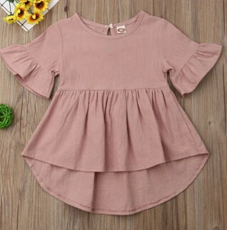 Летняя одежда для маленьких девочек яркое платье однотонная одежда для маленьких девочек платья для младенцев - Цвет: C