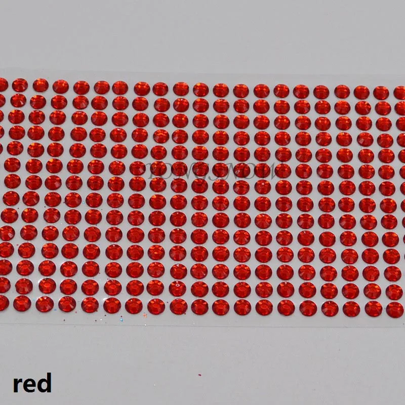 646 шт/лист 5 мм DIY Стразы, наклейки, аксессуары для телефона, ПК, автомобиля, красота, Декор, искусство, стразы, самоклеющиеся наклейки - Цвет: red