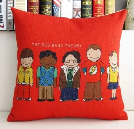 Cu053 Crative Printed Film Bang Theory Around Linen Car Home Cu053 Crative Printed Film Bang Theory Around Linen Car Home Ornament No Filling Case Cushion Promotion Whole In From Garden On