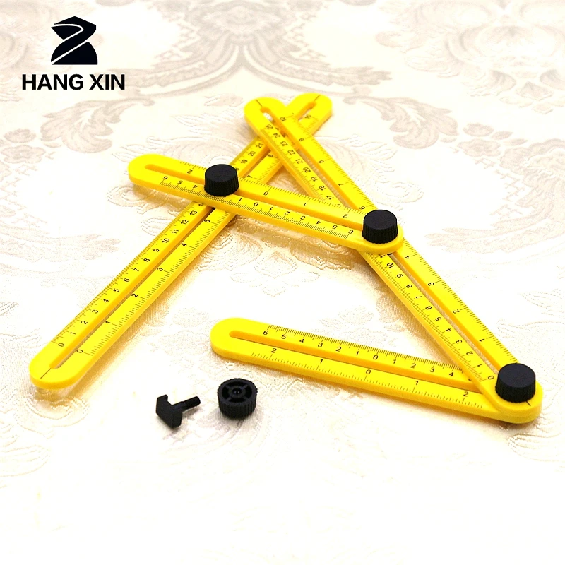 HANGXIN Многофункциональный складной пластиковый правитель угол измерения