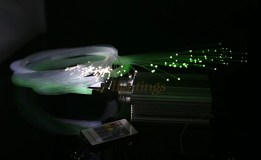 DIY RGB LED Twinkle Stars Fiber Optic Light Kit with Dual Output, 400 Strands Fiber for Optical Fiber Ceiling Night Light image 4