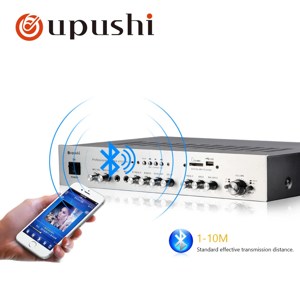 5 канальный караоке усилитель 160 Вт bluetooth микшера для профессиональная система