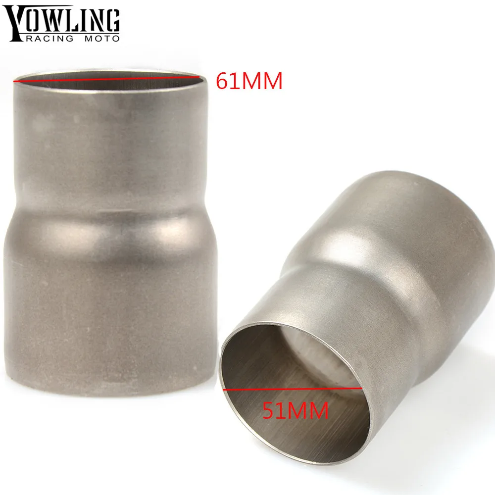 

YOWLING 60mm to 51mm Motorcycle Exhaust Adapter Mild Steel Convertor Adapter Reducer Connector Pipe Tube