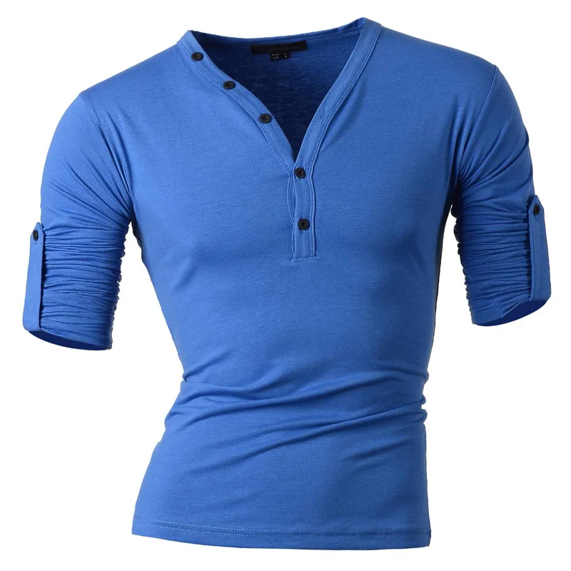 Mens 2017 Spring Autumn Dress Long Sleeve Casual Soild Under Shirt Slim