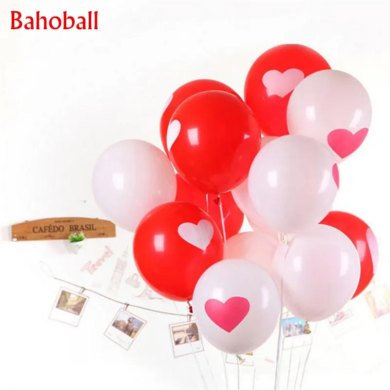 

10pcs Heart Printed Baby Shower Latex Balloons White Wedding Balloon Baby Shower Birthday Party Decor Gender Reveal Party Supply