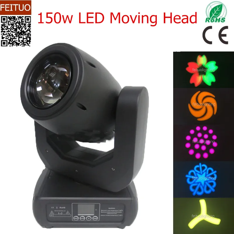 

China Hot 2pcs/lot LED Lyre 150w Moving Head Spot Light Sound Active 3 Prism Gobo Projector DJ Equipment Stage Lights