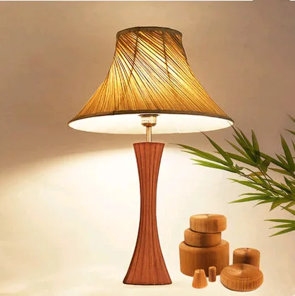 

Chinese creative contracted fabric art Table Lamps American modern countryside warm lamp for bedroom&studio&foyer&tea table