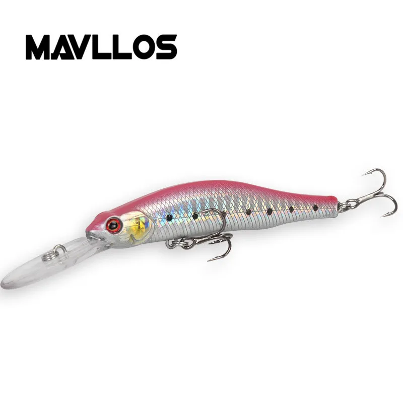  Mavllos Swimming Sinking Minnow Fishing Bait 120mm 15g Diving Depth 2-3m Lifelike Wobbler Long Tong