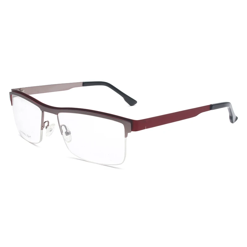 Handoer H7064 оптические очки рамки для очков половина обода Нержавеющая Сталь Очки Оптический Рецепт для женщин