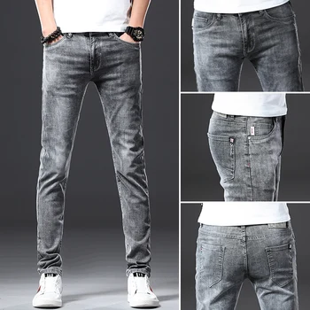 Jantour Skinny Jeans men Slim Fit Denim Joggers Stretch Male Jean Pencil Pants Blue Men's jeans fashion Casual Hombre new 2