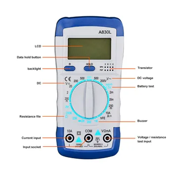 

New Hot 21 Pcs/Set Digital Multimeter Tools Box with Adjustable Temperature Electric Soldering Iron SMD66