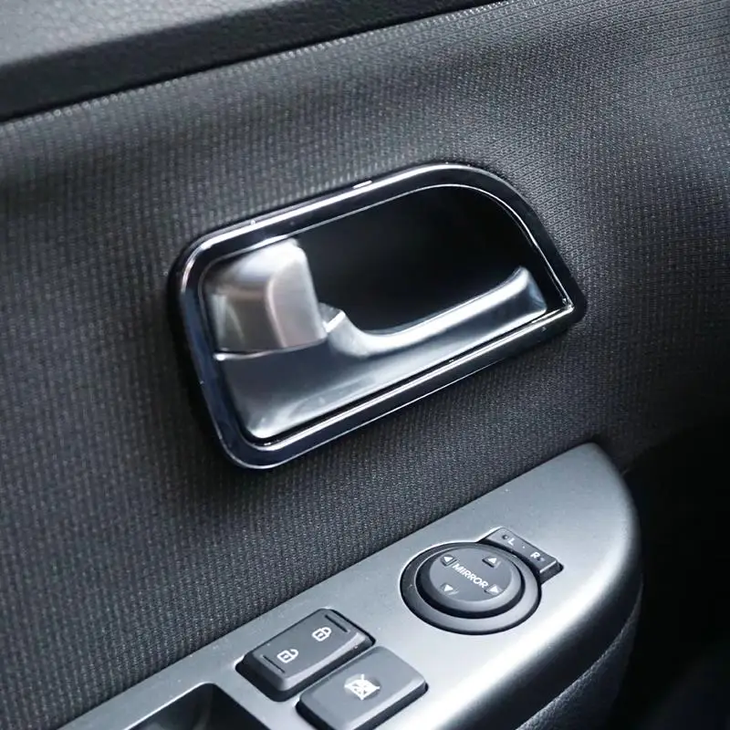 

ABS Chrome trim door handle cover interior decoration ring sticker Car Accessories For Kia RIO K2 2011 2012 2013 2014 2015