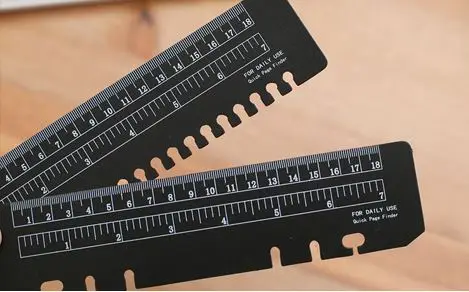 

A6/A5/B5/A4 Loose-Leaf Bookmarks Ruler Black Transparent Color Ruler Bookmark Index Search Categories Gage