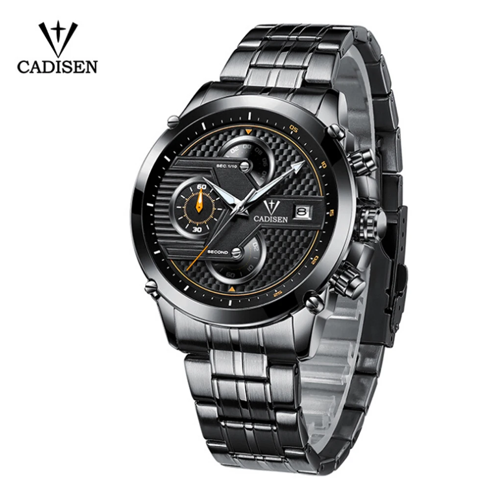 

2018 New CADISEN Men's Casual Watch Chronograph Luxury Brand Quartz Wrist Watches Military Men Clock Male Waterproof Sport Watch
