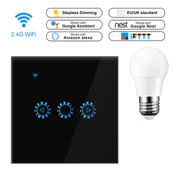 

Led Dimmer 220V/110V Ewelink Wifi Dimmer Switch Smart Home Touch Light Switch Bulb Dimmer Work with Amazon Alexa Google Home