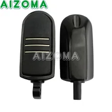 Para Harley Sportster 883 1200 Softail Dyna Touring Carenagem Da Motocicleta Preta Pé Pegs Pé Masculino Montar Rodovia Footpeg 2 pcs
