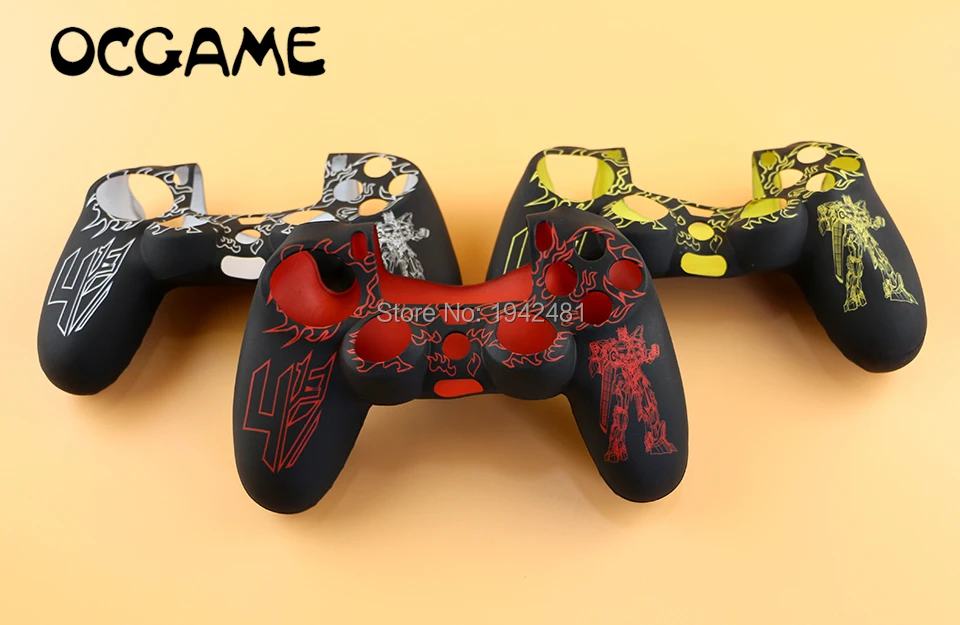 

OCGAME New model High quality Silicone rubber Skin Cover case for PS4 case controller shell