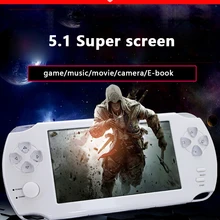 Новая 5,1 дюймовая портативная игровая консоль с большим экраном, встроенная в 10000 игровая Поддержка видео, музыки, электронных книг, часов