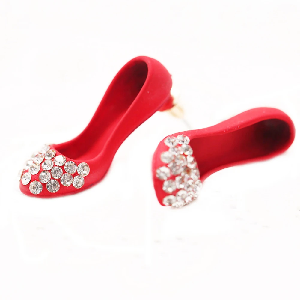 Cute Cartoon Animal High Heels Alloy Ear Stud Earrings Women Girl Jewelry Gift Cute Cartoon Animal High Heels Alloy Ear Stud Earrings Women Girl Jewelry Gift