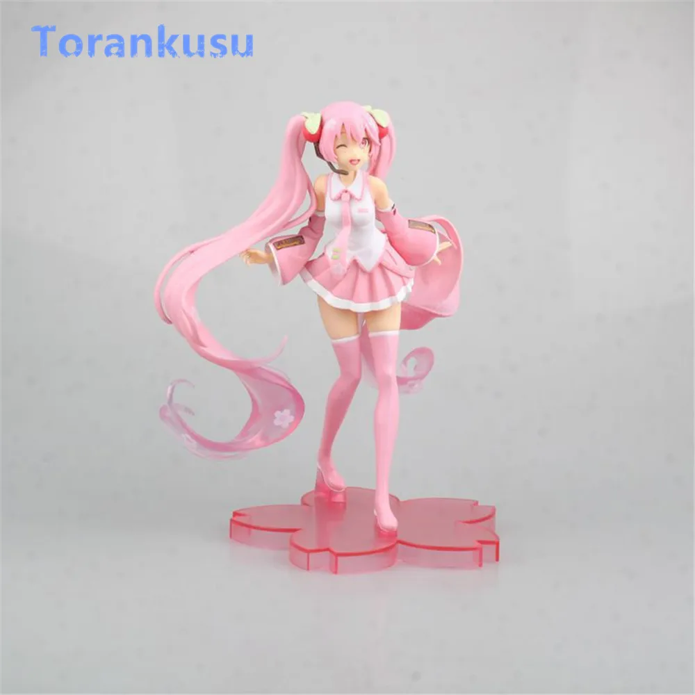 Hatsune Miku Pink Miku Sakura Action Figure Kawaii Figure PVC Model Kids Gift Figuras Anime Doll Girl Gift Toys For Children PG