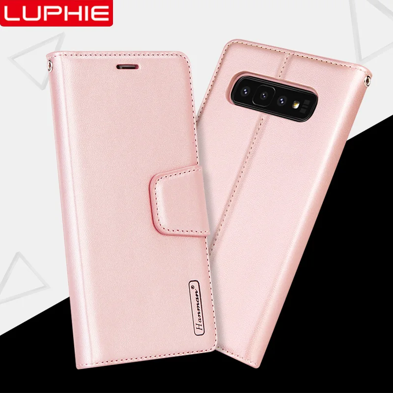 

LUPHIE Luxury Wallet Leather Case For Samsung Galaxy S10 S9 Plus S10e Note 9 Flip Stand Cases For Samsung A20 A30 A50 A70 Cover
