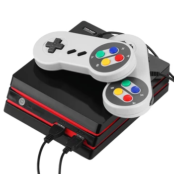 

2018 HD Family Game Console Classic TV Video Game 600 Games Dual Wired Gamepad HD AV Dual Output Game Console Support SD Card