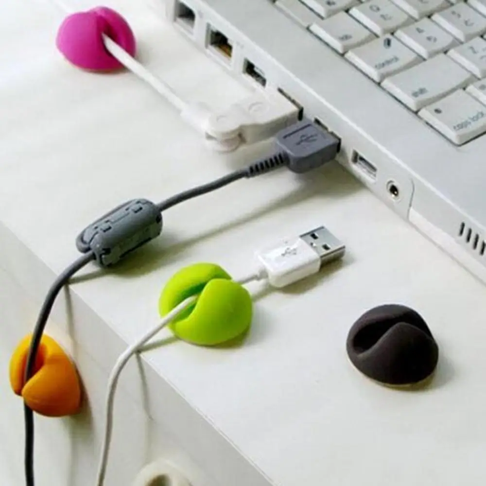 

6pcs Multi-purpose Cable Clips Ties Organizers Cable Winder for Computer Laptop Phone Earphone Cable