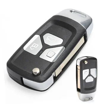Keyforkess 433MHz ID48 P/N:8P0 837 220 D / 8X0 837 220 D telecomando a 3 pulsanti Flip originale/aggiornato per Audi A1 A3 RS3 S3 Q3 TT - KEYECU 433MHz ID48 P N 8P0 837 220 D 8X0 837 220 D telecomando a