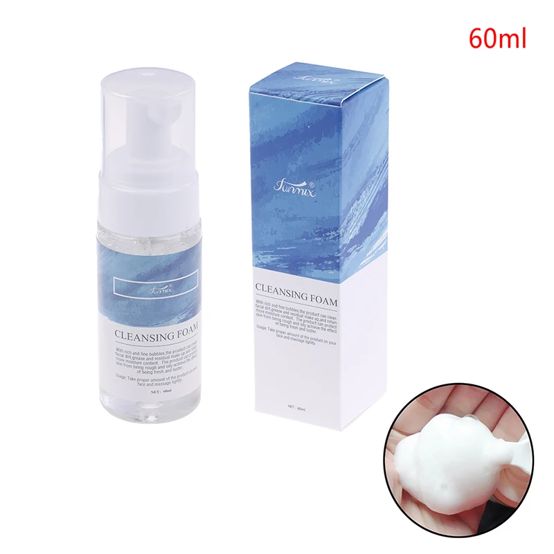 

60ml Professional Eye Lashes Foam Cleaner Individual Eyelash Extension Cleanser Shampoo Eyelashes Detergent Makeup Remover Tool