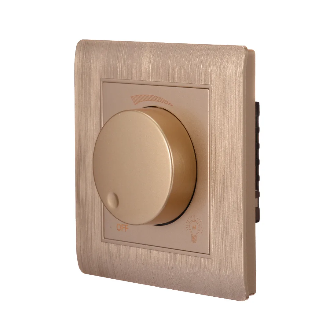 High Qualtiy AC 110~250V Led Light Control Wall Switch PC Material Panel Dimmer 86 Model Mayitr Switch Accessories Silver / Gold