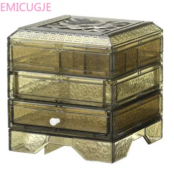 

Drawer Makeup Organizer Ring Earring Container Casket Jewelry Display Desk Decor Clear Acrylic Jewelry Storage Case Jewelry Box