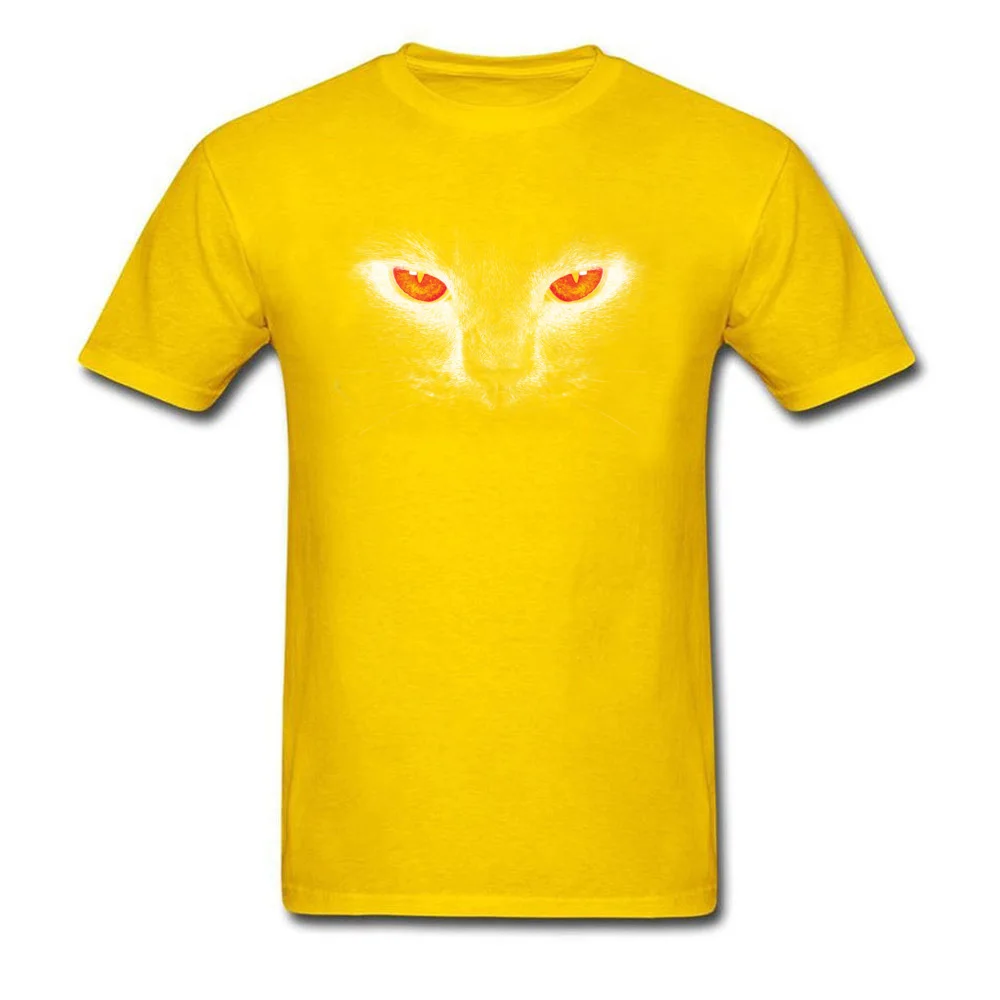 Red Eyes Hip Hop Short Sleeve Comics T-Shirt Pure Cotton Round Collar Men's Tops Tees Print Sweatshirts Thanksgiving Day Red Eyes yellow