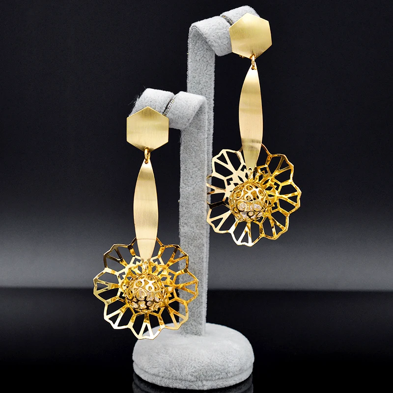 

ZEADear Jewelry Hot Selling Jewelry Big Earrings Long Drop Dangle Earrings For Women Bohemia Flower Jewelry Findings For Wedding