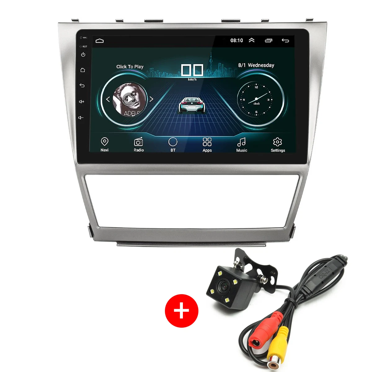 10," для Android 8,0 gps Автомагнитола стерео плеер головное устройство для Toyota Camry 2006 2007 2008 2009 2010 2011 рулевое колесо Contro - Color: with Camera