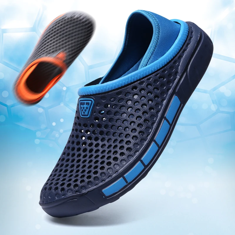 

2019 New Male Eva Cave Shoes Unisex Summer Sandals Beach Slipper Flat Breathable Outdoor Sandals Fashion Light Couple Sandals