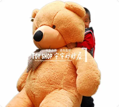 

Stuffed 70 inch light brown Teddy bear plush toy soft  bear doll throw pillow w1810