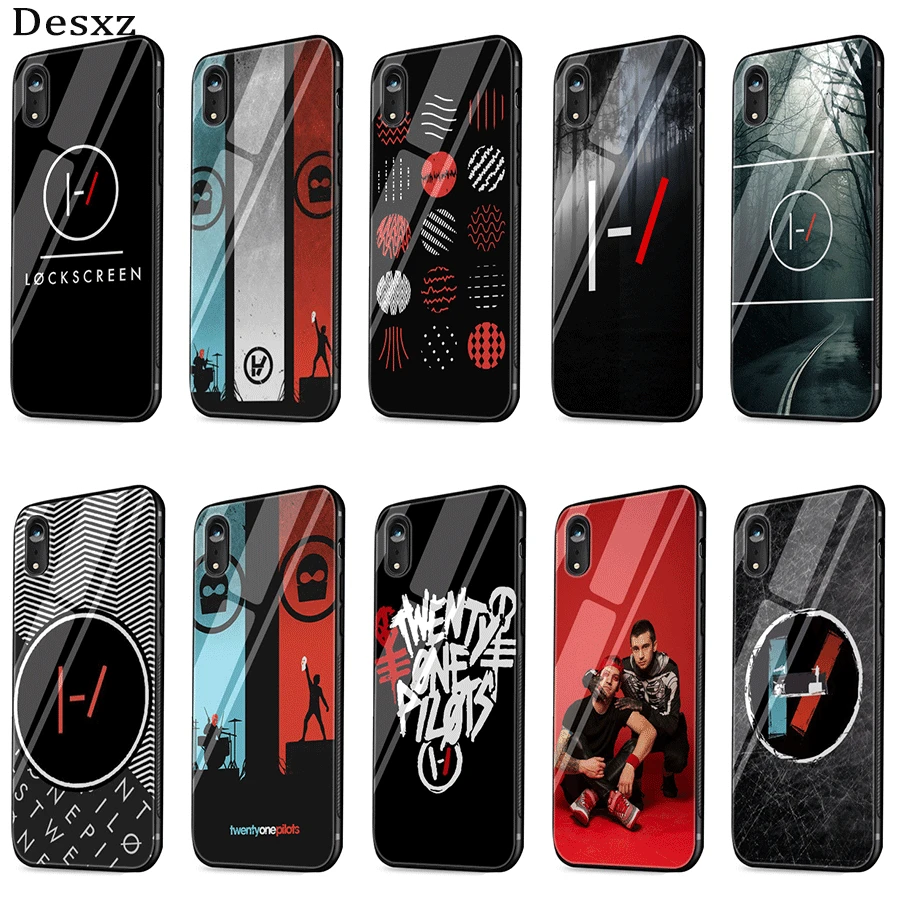 

Cell Phone Case Glass Twenty One Pilots 21 For iPhone X XR XS Max 6 6s 7 8 Plus 5 5S SE Cover