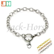 Новая коллекция Горячая распродажа! Мода из нержавеющей стали Дамская плавающей Шарм образцы медальон браслет-цепочка