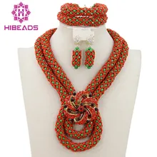 Фантастический Африканский бисер ювелирный набор ручной работы Кристальное свадебное ожерелье ювелирный набор колье женский ювелирный набор WB147