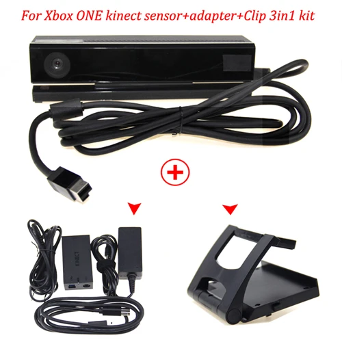 Датчик Kinect 2,0 3,0+ сетевой адаптер питания для xbox one S/X/Windows PC для xbox ONE Kinect sensor+ tv Clip - Цвет: Sensor 3in1 kit