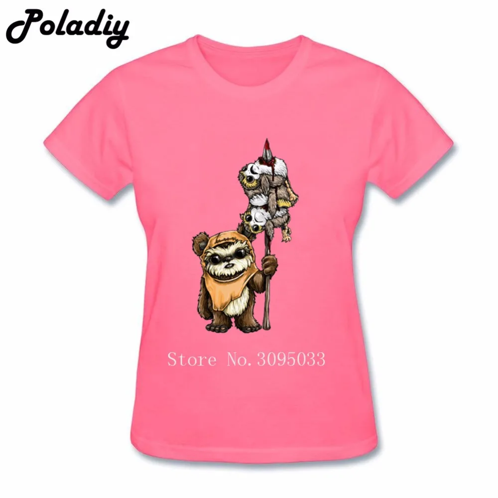 

Women's Only One T-Shirt Porgs Women Tee Shirts Size L O-Neck Adult Star War Woman t shirt