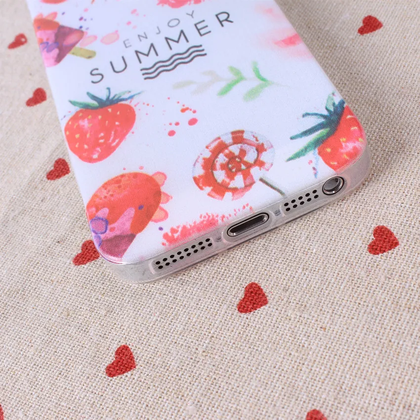 Thin Soft Tpu Fruit Cactus Case Cover  For iPhone 7 6 6S 5 5S SE 4 4S Cute 11
