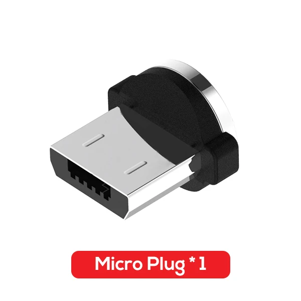 Светодиодный магнитный кабель Micro usb type-C для телефона samsung huawei Xiaomi, 1 м, 2 м, 2 А, Магнитный зарядный кабель для телефона, 2 метра - Цвет: Micro USB Plug