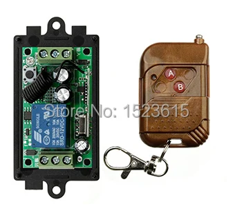 

NEW DC12V 1CH 10A wireless remote control switch system teleswitch 1X Transmitter + 1X Receiver relay smart house z-wave