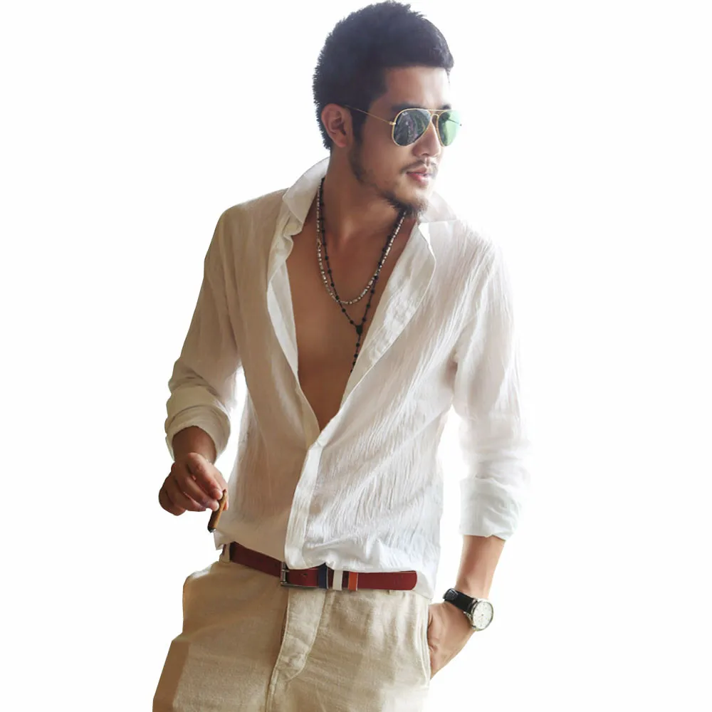 Popular White Linen Men-Buy Cheap White Linen Men lots