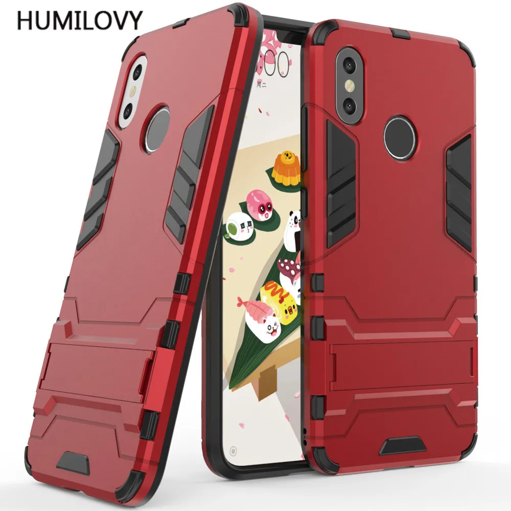 

For Xiaomi Mi8 Case for Xiaomi Mi 8 Cover 6.21" Shockproof Robot Silicon Rubber Hard Back Phone Armor Cover For xiaomi 8 Fundas